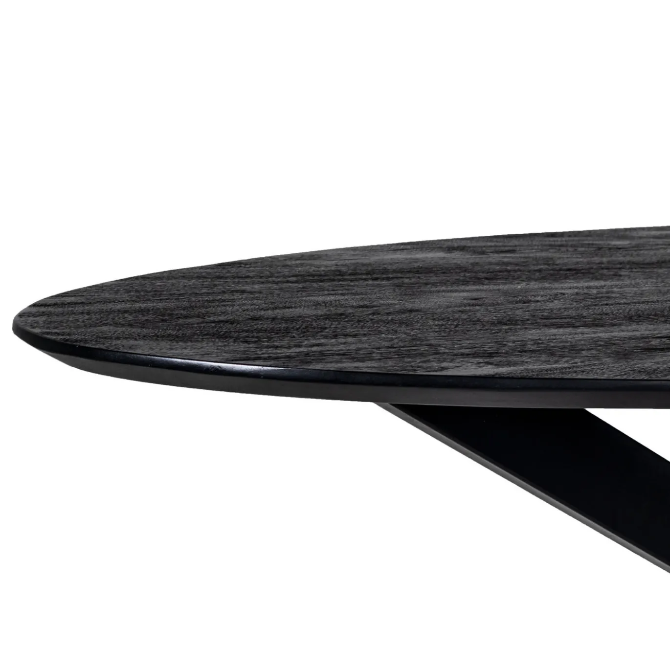 Eettafel Owen Kiezel Zwart Matrix-poot 200cm - Giga Meubel