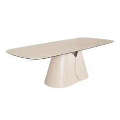 Eettafel Quinn Travertinlook Deens Ovaal 250cm - Giga Meubel