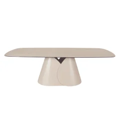 Eettafel Quinn Travertinlook Deens Ovaal 250cm - Giga Meubel