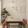 Eettafel Rina 220cm Eiken Zwart - Giga Meubel