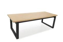 Eettafel Rina 220cm Eiken Zwart - Giga Meubel