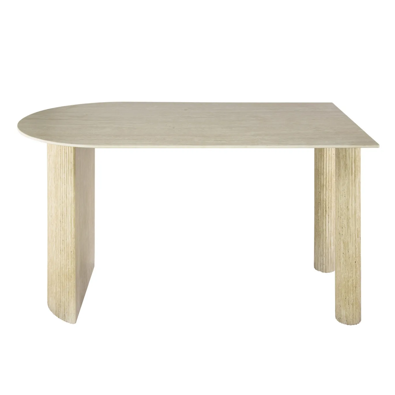 Eettafel Romano Arch 1-side 140cm Keramiek Travertin - Giga Meubel