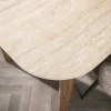 Eettafel Romano Curvo 180cm Keramiek Travertin - Giga Meubel