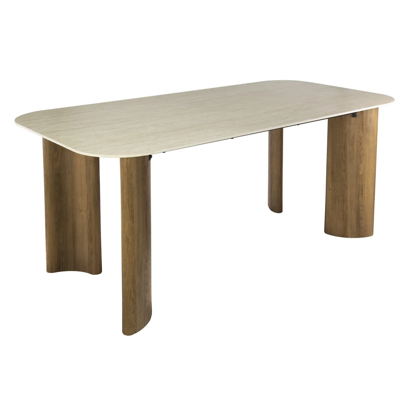 Eettafel Romano Curvo 180cm Keramiek Travertin - Giga Meubel