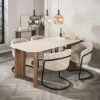 Eettafel Romano Curvo 3D Keramiek Travertin 180cm - Giga Meubel