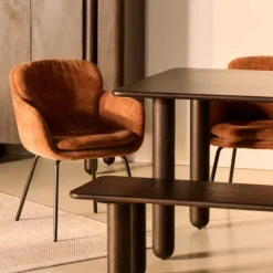 Eettafel Rondo Donkerbruin 200cm - Giga Meubel