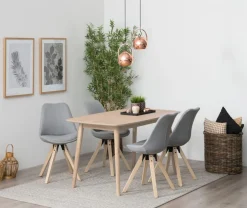 Eettafel Rosta Eikenfineer Wit 150cm - Giga Living