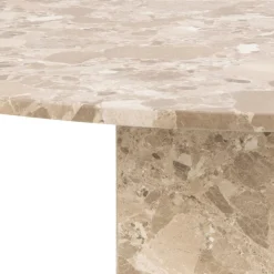 Eettafel Rovan Marmer Bruin Latte Ø130x75cm - Giga Living