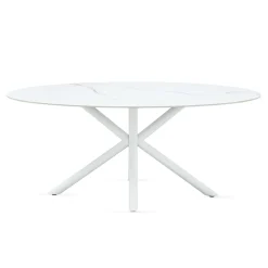 Eettafel Roxy Keramisch Wit Ovaal 180cm - Giga Meubel