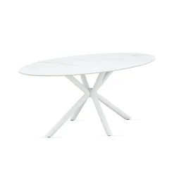 Eettafel Roxy Keramisch Wit Ovaal 180cm - Giga Meubel