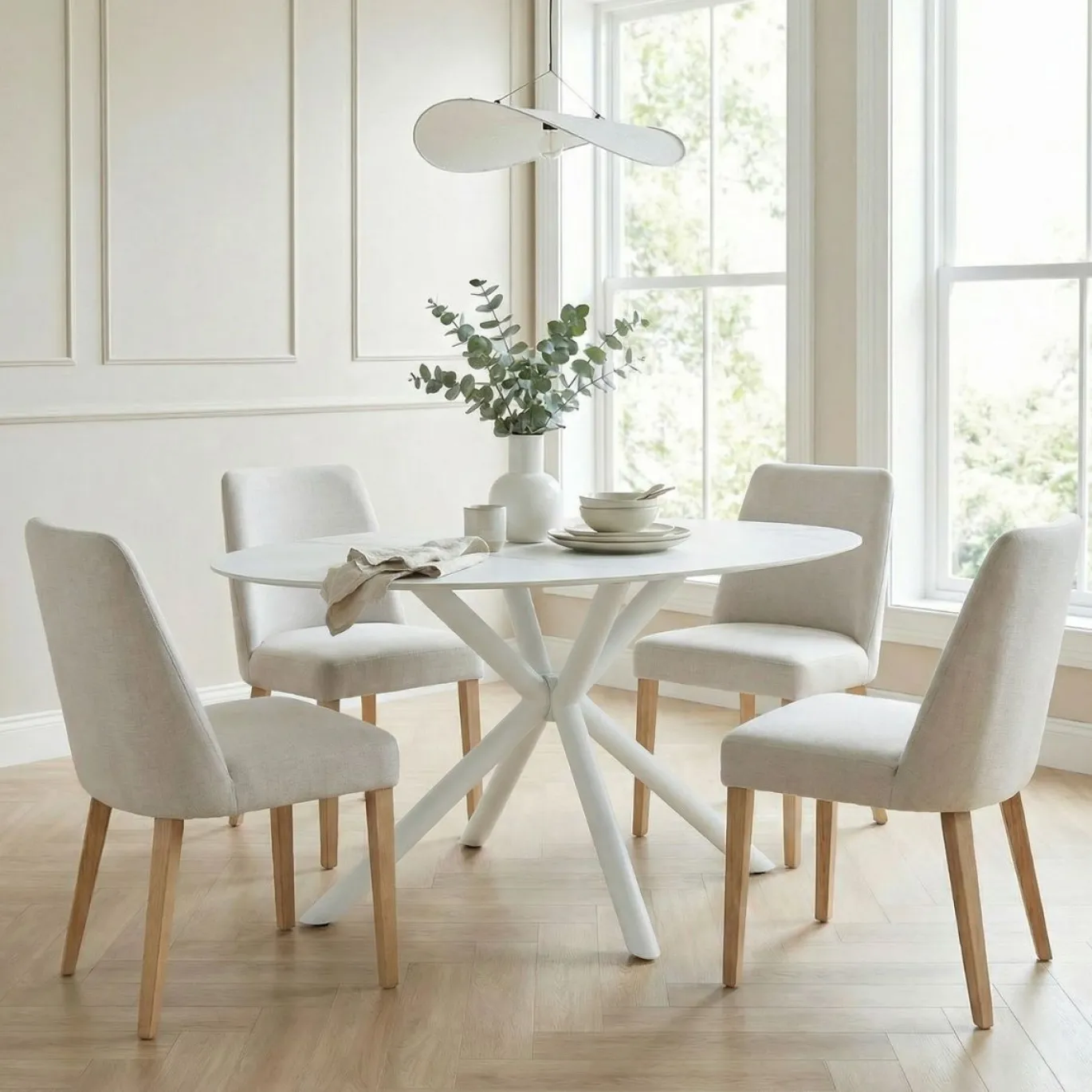 Eettafel Roxy Keramisch Wit Ovaal 180cm - Giga Meubel