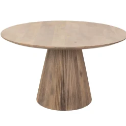 Eettafel Salvador Naturel Rond 130cm - Giga Meubel