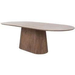 Eettafel Salvador Walnoot Ovaal 160cm - Giga Meubel