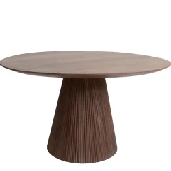 Eettafel Salvador Walnoot Rond 130cm - Giga Meubel