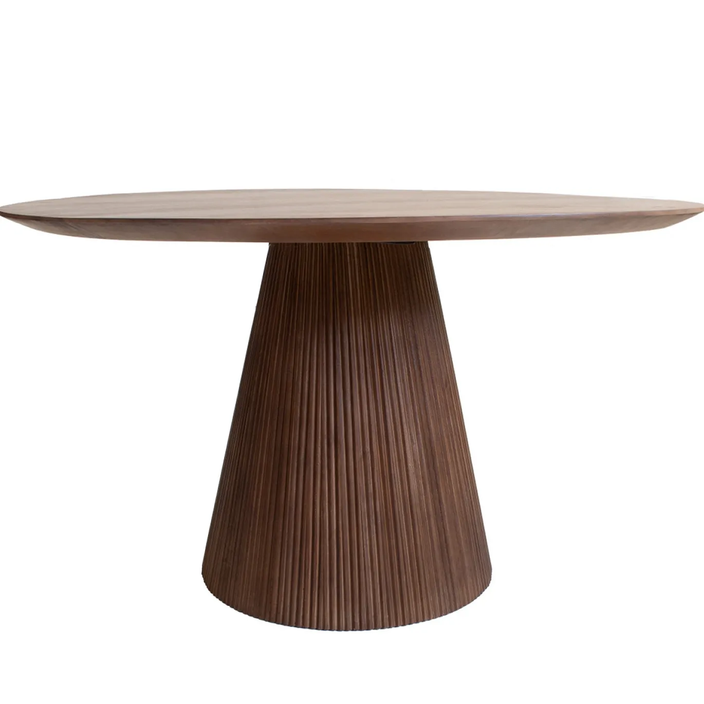 Eettafel Salvador Walnoot Rond 130cm - Giga Meubel