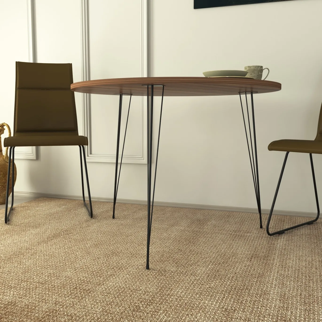 Eettafel Sandalf Walnoot Ø90cm