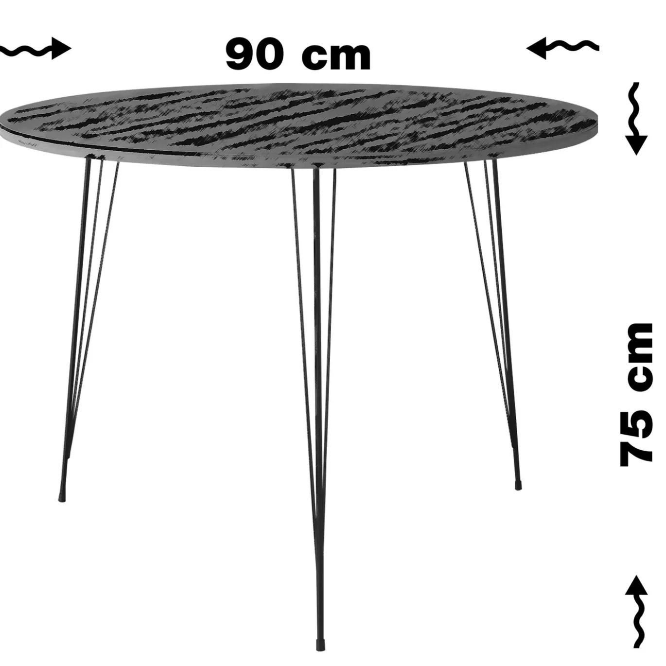 Eettafel Sandalf Wit Ø90cm