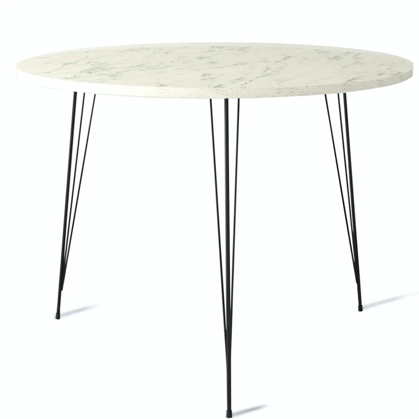 Eettafel Sandalf Wit Marmerlook Ø90cm