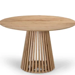 Eettafel Seppe Naturel Rond 120cm Acaciahout - Giga Meubel