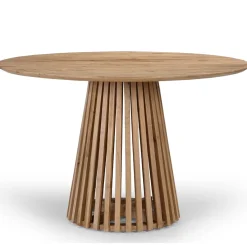 Eettafel Seppe Naturel Rond 120cm Acaciahout - Giga Meubel