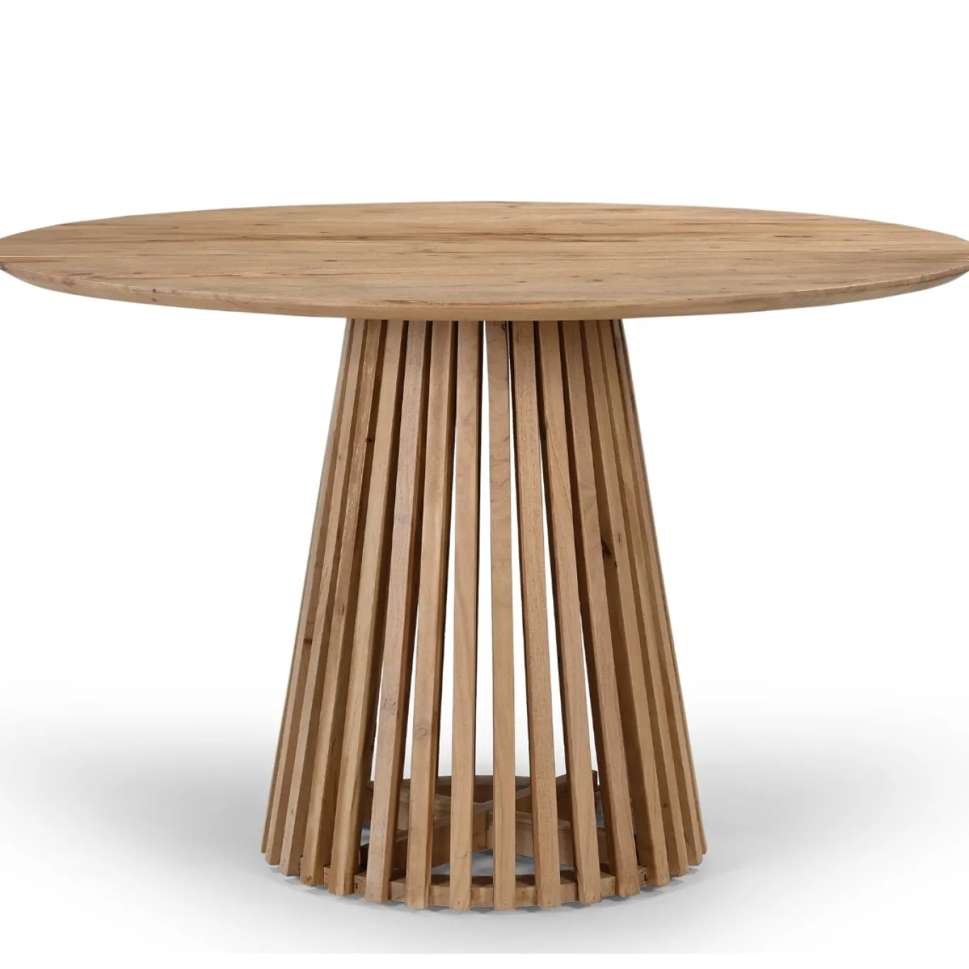 Eettafel Seppe Naturel Rond 120cm Acaciahout - Giga Meubel