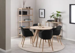 Eettafel Sezze Rond MDF Lichtbruin Ø100cm - Giga Living