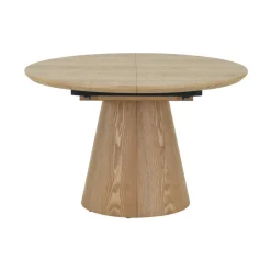 Eettafel Sivan Naturel Rond Uitschuifbaar 120-160cm - Giga Meubel