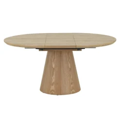 Eettafel Sivan Naturel Rond Uitschuifbaar 120-160cm - Giga Meubel