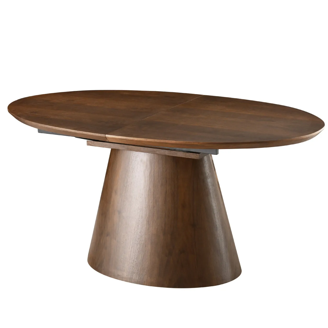 Eettafel Sivan Walnoot Ovaal Uitschuifbaar 160-200cm - Giga Meubel