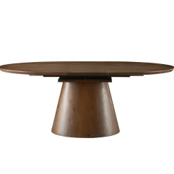 Eettafel Sivan Walnoot Ovaal Uitschuifbaar 160-200cm - Giga Meubel