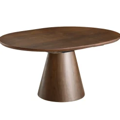 Eettafel Sivan Walnoot Rond Uitschuifbaar 120-160cm - Giga Meubel