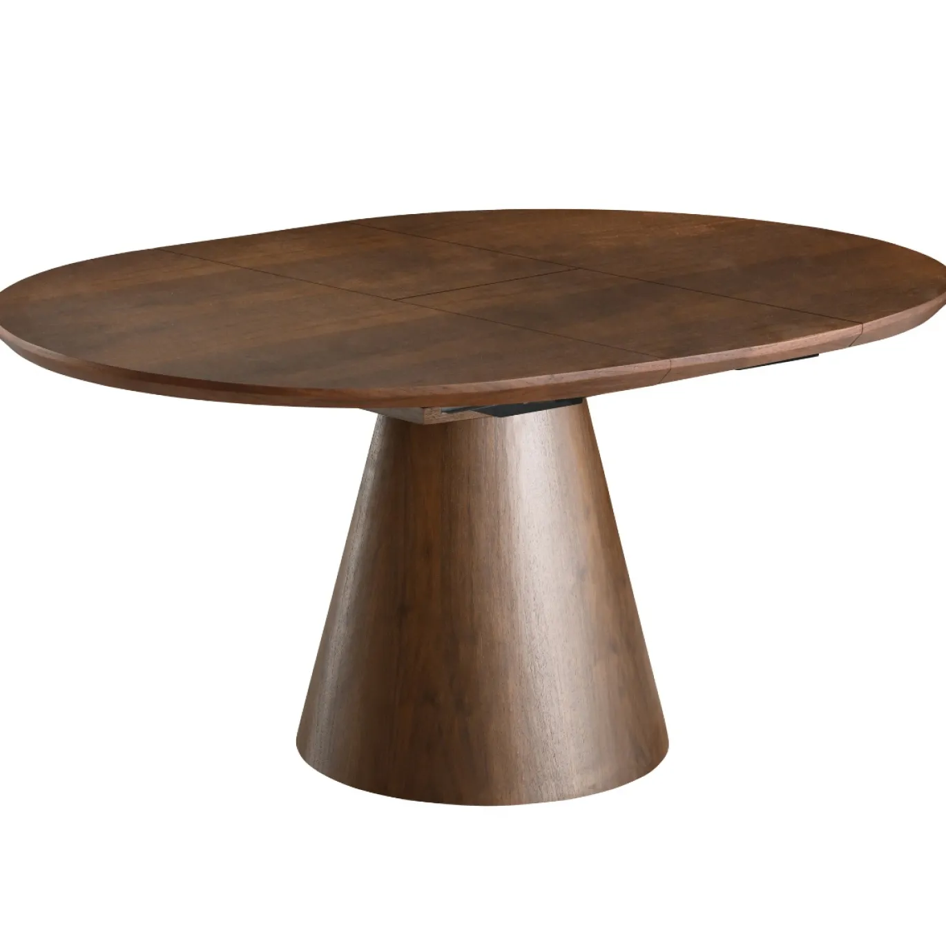 Eettafel Sivan Walnoot Rond Uitschuifbaar 120-160cm - Giga Meubel
