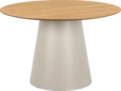 Eettafel Sjors Eikenfineer Mat Ø120x75cm - Giga Living