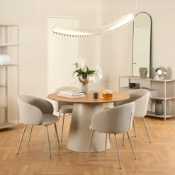 Eettafel Skagen Naturel/Grijs Ø120cm - Giga Living