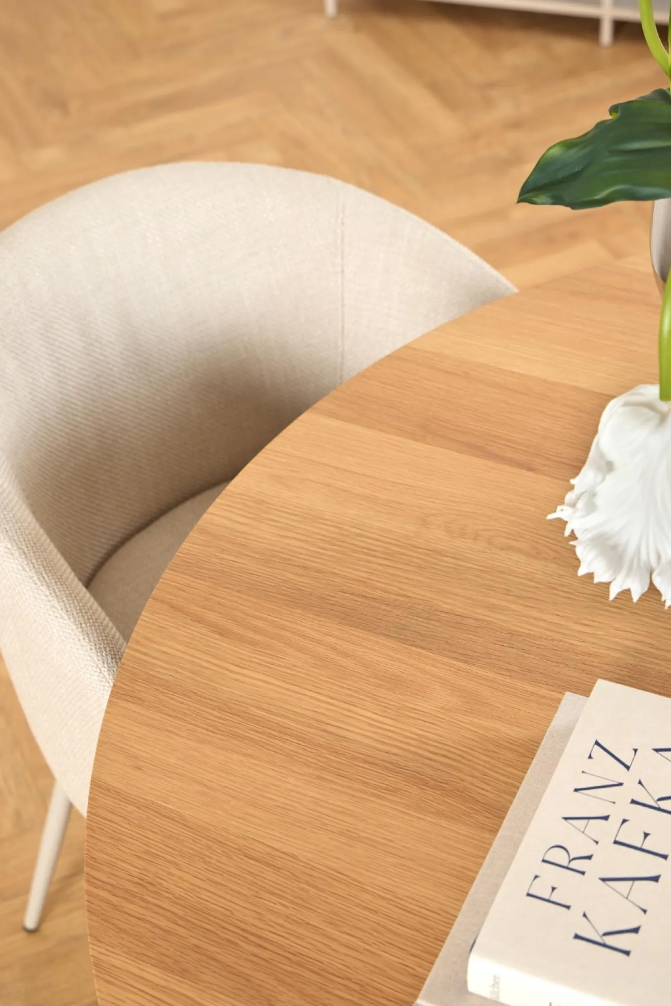 Eettafel Skagen Naturel/Grijs Ø120cm - Giga Living