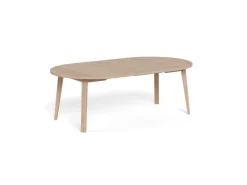 Eettafel Stanford Eiken Wit Ø120-220cm - Giga Living