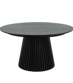 Eettafel Svendborg Zwart Uitschuifbaar Ø140-240cm - Giga Meubel