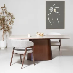 Eettafel Thomas Walnoot Keramisch 200cm - Giga Meubel