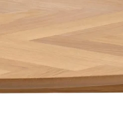Eettafel Timor Visgraat MDF Naturel Ø120cm - Giga Living