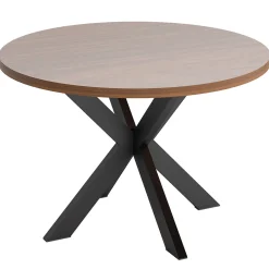Eettafel Vancouver Walnoot Rond 120cm - Giga Meubel