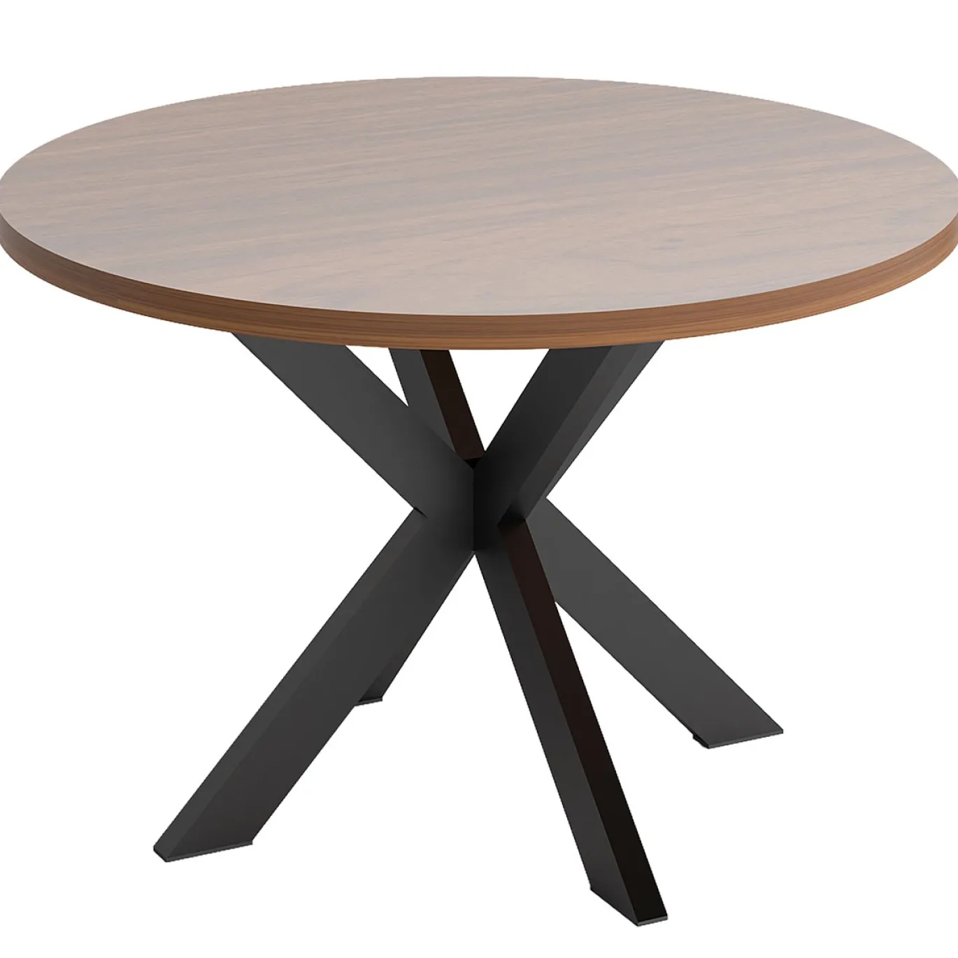 Eettafel Vancouver Walnoot Rond 120cm - Giga Meubel