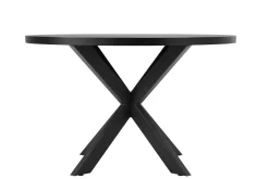 Eettafel Vancouver Zwart Eiken Rond 120cm - Giga Meubel