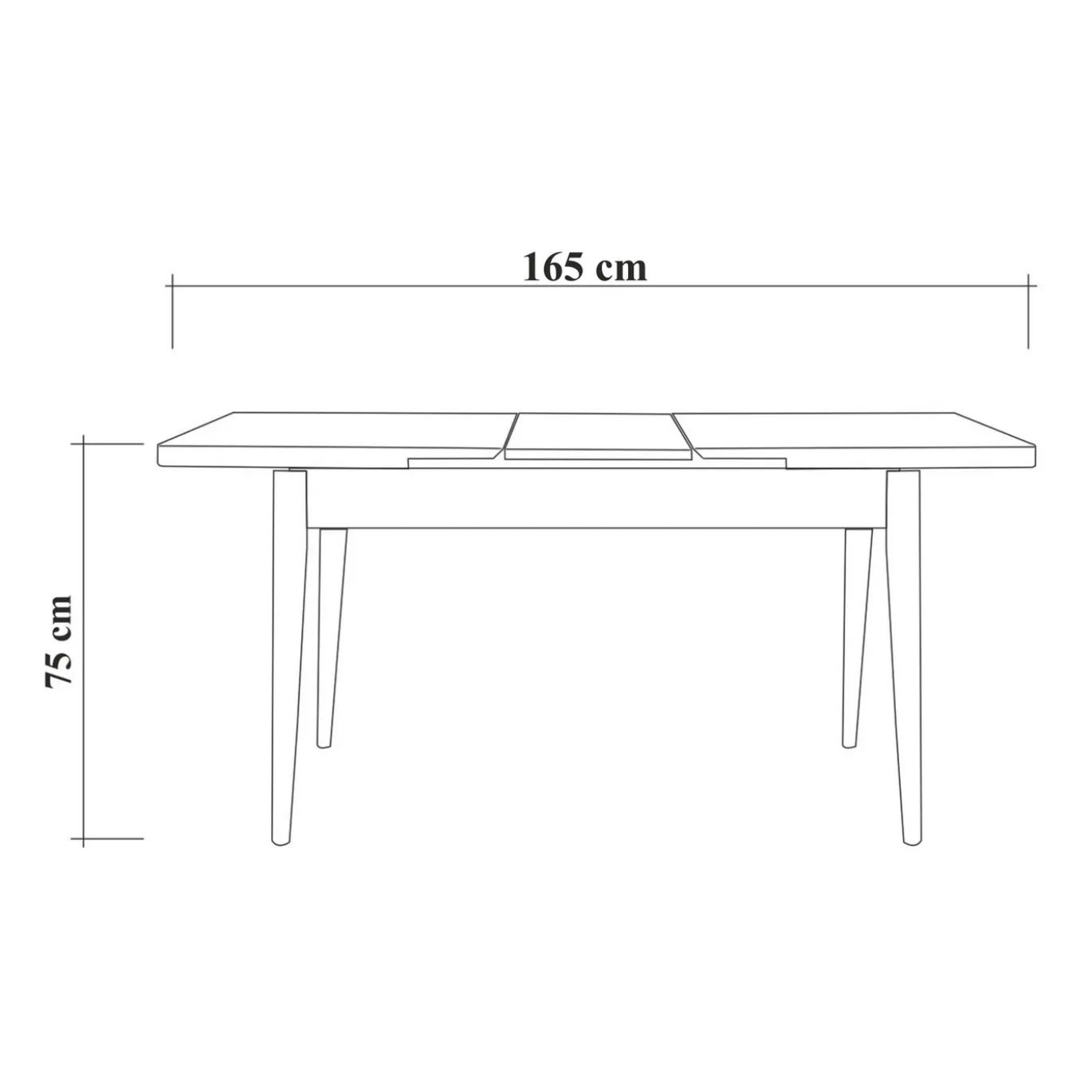 Eettafel Vina Uitschuifbaar Walnoot 130-165cm