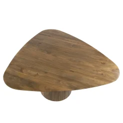 Eettafel Wave Centro Driehoekig 150cm Massief Mango Zand - Giga Meubel