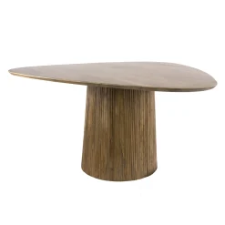 Eettafel Wave Centro Driehoekig 150cm Massief Mango Zand - Giga Meubel