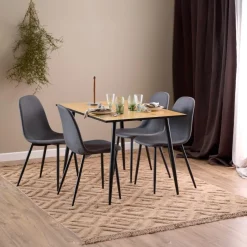 Eettafel Willy Melamine Wild Eiken 120cm - Giga Living
