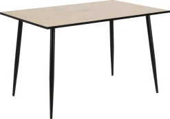 Eettafel Willy Melamine Witwash Eiken 120cm - Giga Living