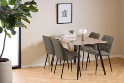 Eettafel Wiska Keramiek Bruin Aberta 140cm - Giga Living
