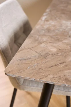 Eettafel Wiska Keramiek Bruin Aberta 140cm - Giga Living