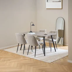 Eettafel Wiska Keramiek Grijs Batis 140cm - Giga Living